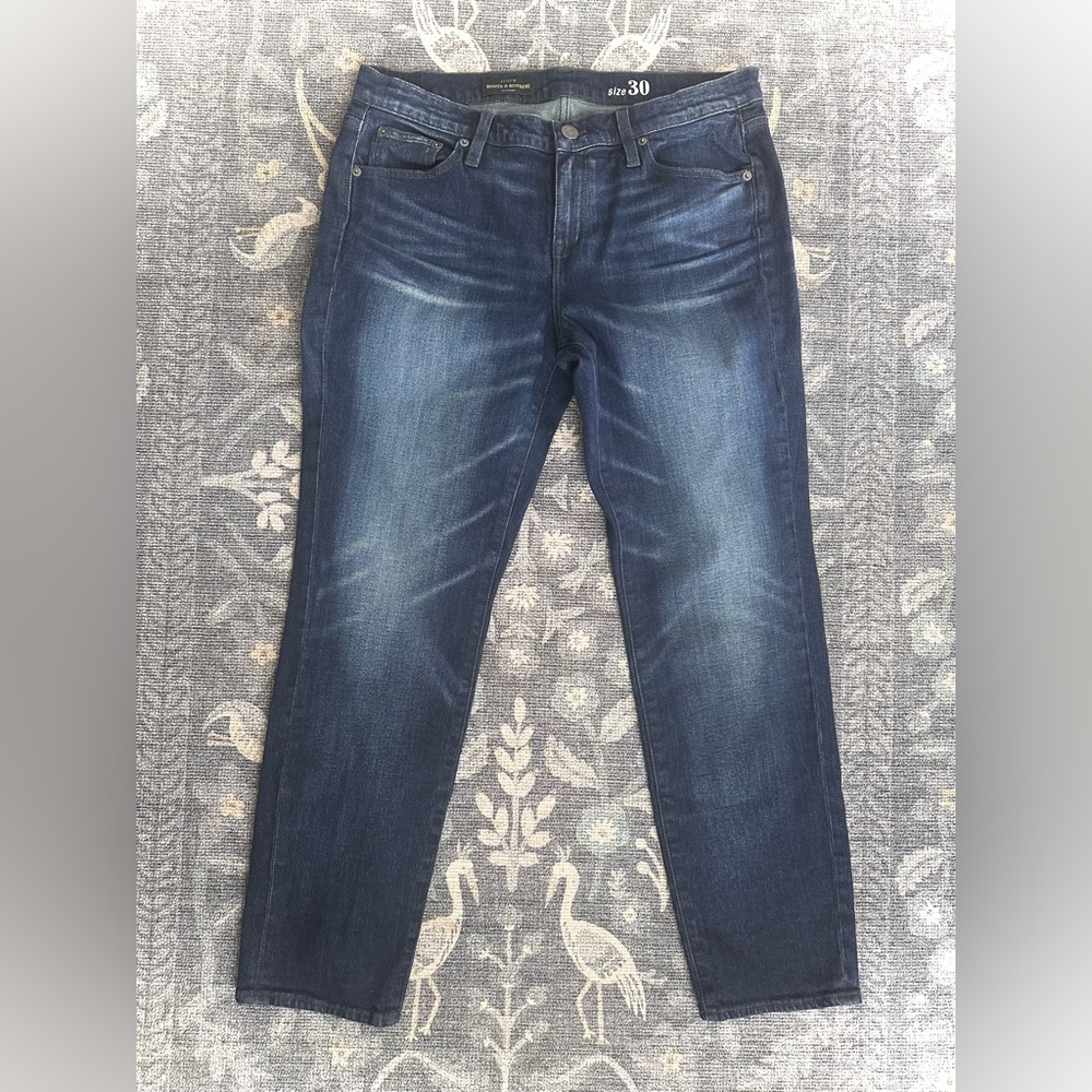J. Crew Women's Dark Broken In Boyfriend Jeans